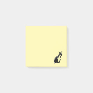 Zen Cat Drawing Ink Brush Wash Art Post-it Notes