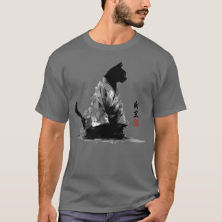 Zen Cat in Kimono Ink Art girl girl T-Shirt