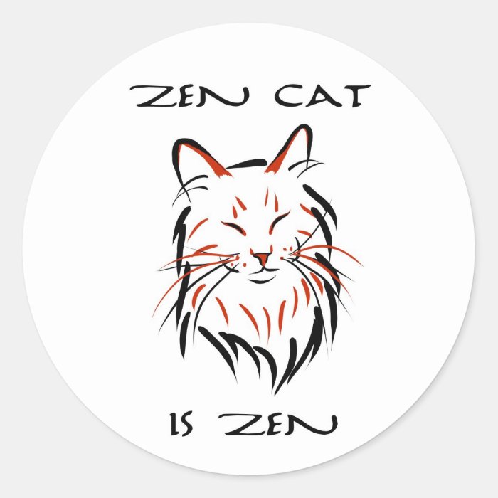 Zen Cat   sticker