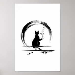 Zen Cat's Meditation Poster
