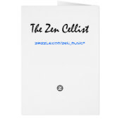 Zen Cellist card (Back)