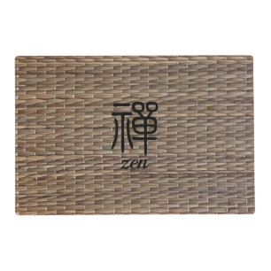 Zen Chinese calligraphy on tatami Placemat