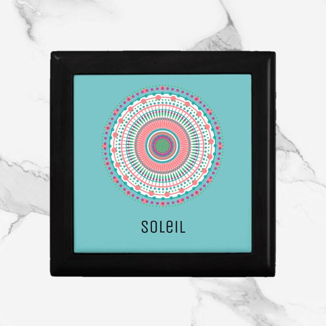 Zen Circle Blue Green Mandala Gift Box (Creator Uploaded)