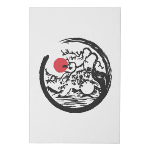 Zen Circle Buddhism Faux Canvas Print