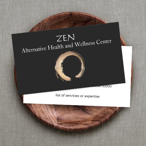 Customizable Zen Circle Enso Yoga and Meditation Buddhist 3 Business Card