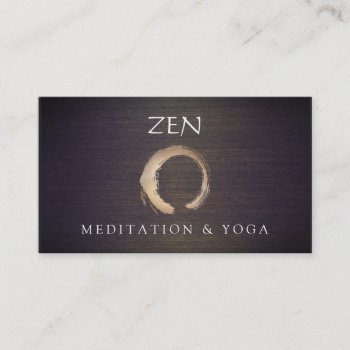 Zen Circle Enso Yoga And Meditation Buddhist Business Card by sm_business_cards at Zazzle