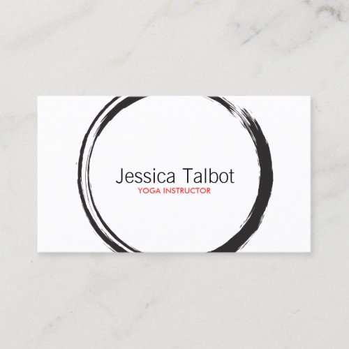 ZEN CIRCLE in Black and White Business Card