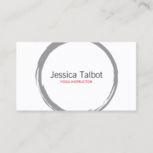 ZEN CIRCLE in Gray and White Business Card