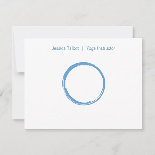 ZEN CIRCLE in SKY BLUE Flat Notecard