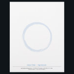 ZEN CIRCLE in SKY BLUE Letterhead<br><div class="desc">Coordinates with the ZEN CIRCLE in SKY BLUE Business Card. © 1201AM DESIGNS</div>