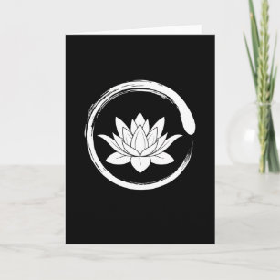 Zen Circle Lotus Card