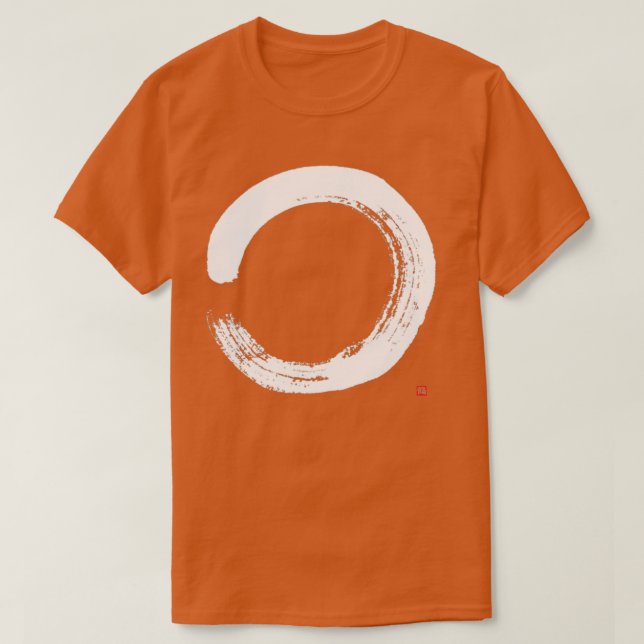 Zen Circle With Artistic Zen Enso Calligraphy T-Shirt (Design Front)