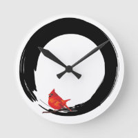 Zen Circle with Christmas Cardinal