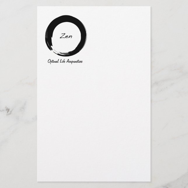 Zen Circle with logo Stationery (Front)