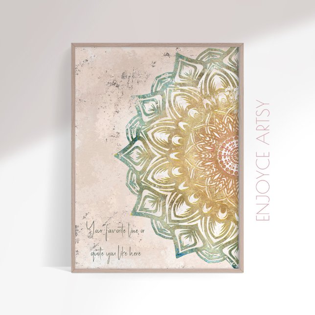 Zen colorful and gold mindful spiritual wall art (Creator Uploaded)