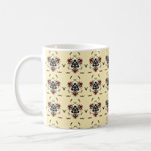 Zen Cream Symmetry Coffee Mug (Left)