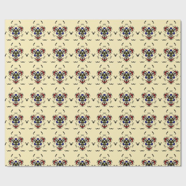 Zen Cream Symmetry Wrapping Paper (Flat)