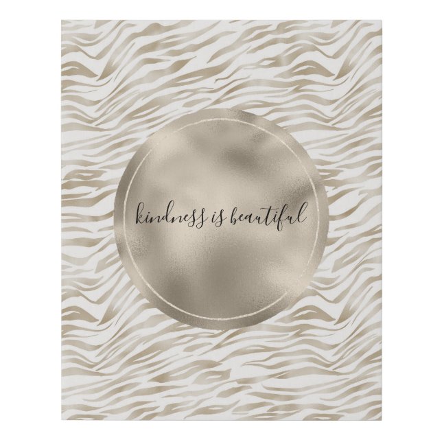 Zen Cream White Cocoa Brown Zebra Print (Front)