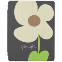 Zen Daisy Personalized iPad 2/3/4 Cover - Gray Zen Daisy Personalized iPad 2/3/4 Cover - Gray