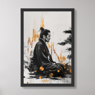 Zen Day Trader Mindset and Discipline Framed Art