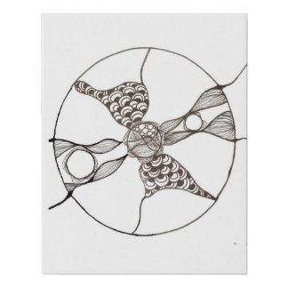 Zen design handmade faux canvas print