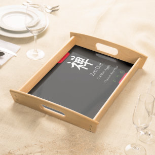 Zen Diet Eat More Veggies Black BG Serving Tray