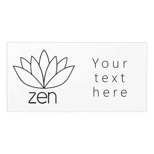 ZEN door plate Door Sign