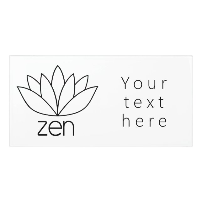 ZEN door plate Door Sign (Classic Front)