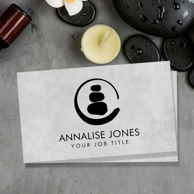 Zen Enso Circle and Zen stones Business Card (Creator Uploaded)