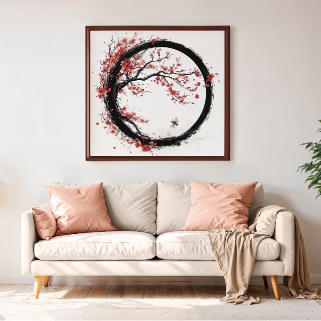 Zen Enso & Sakura - Minimalist Balance Wall Art (Creator Uploaded)