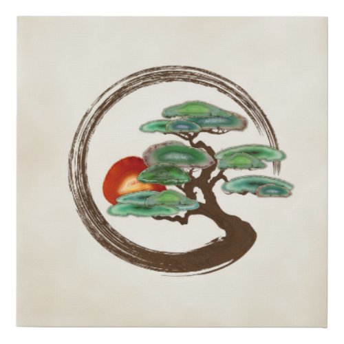 Zen Enzo Geode Bonsai Tree on canvas