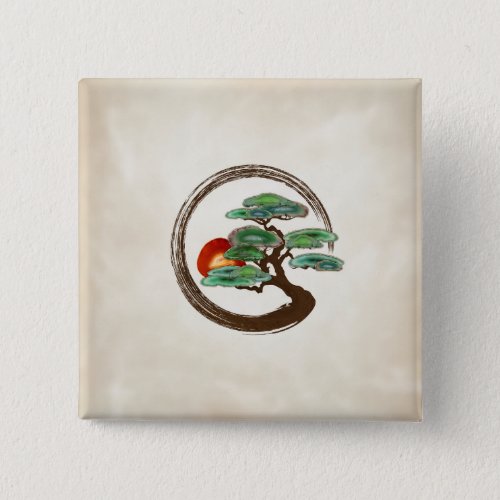 Zen Enzo Geode Bonsai Tree on canvas Button