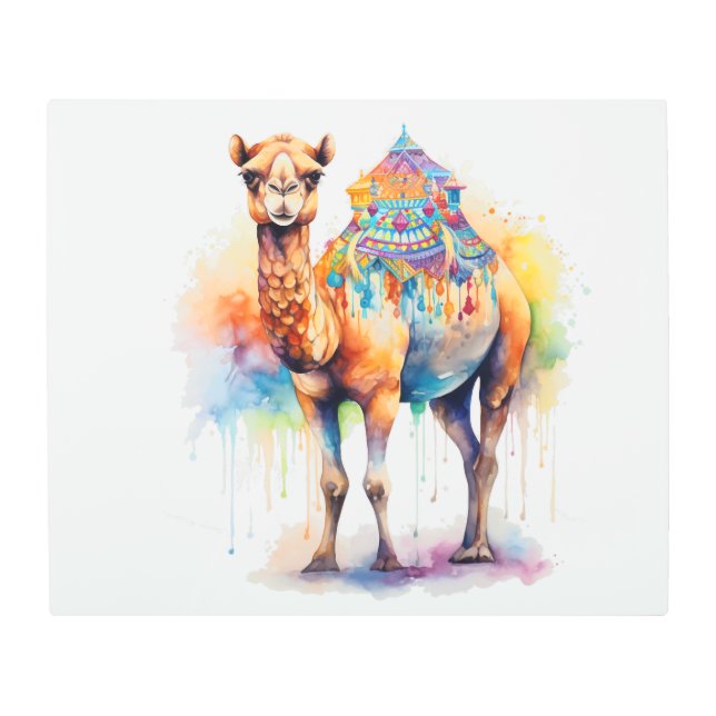 *~* Zen Fantasy CAMEL Rainbow Drip SC5 Metal Print (Front)