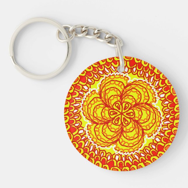 ZEN FIRE by Jennifer Webster Keychain (Front)