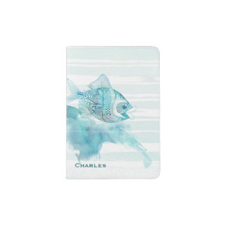 Zen Fish Custom Passport Holder