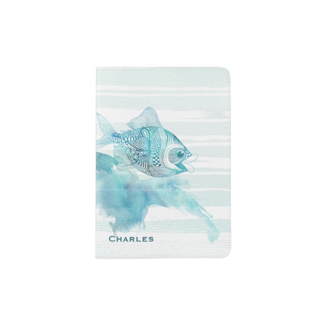 Zen Fish Custom Passport Holder (Front)