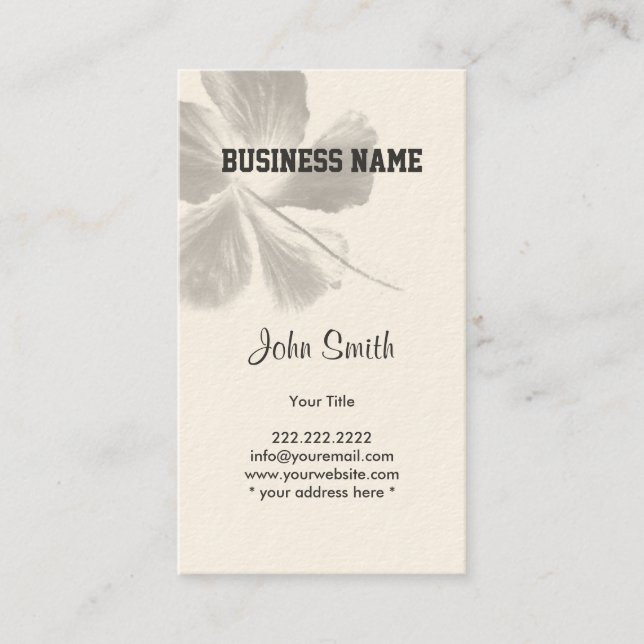 Zen Flower Business Card (Front)