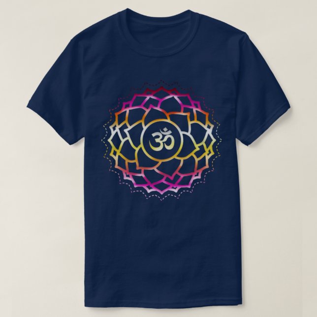 Zen Flower ChakraOm Buddhism Balance T-Shirt (Design Front)