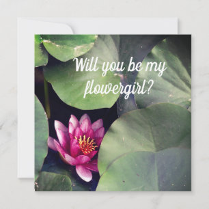 Zen flowergirl invitation card