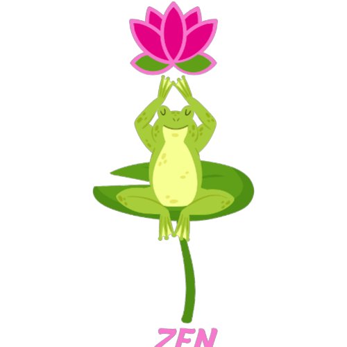 Zen Frog and Lotus Flower T_Shirt