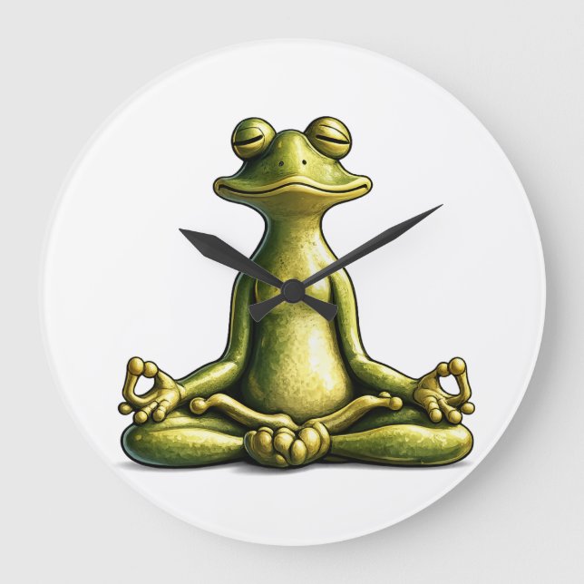Zen Frog Large Clock (Front)