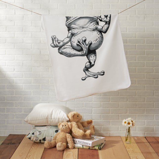 Zen Frog Masterpiece Baby Blanket (In Situ)