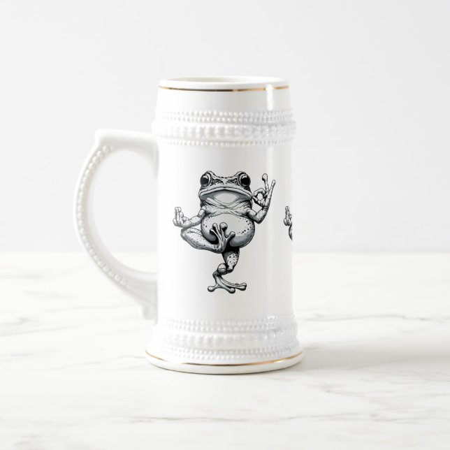 Zen Frog Masterpiece Beer Stein (Left)