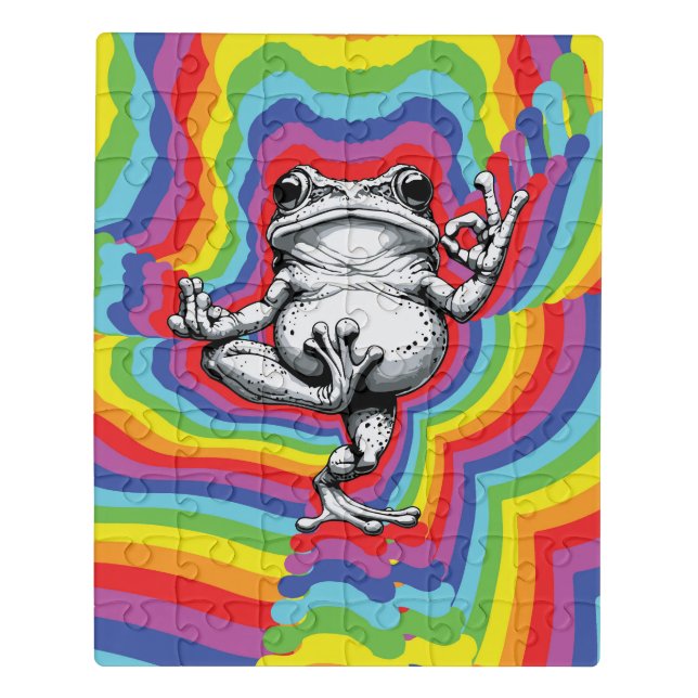 Zen Frog Masterpiece Jigsaw Puzzle (Puzzle Vertical)