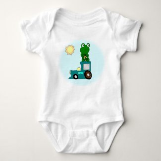 Zen Frog on a Train Bodysuit