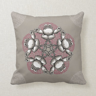 Zen Frog Throw Pillow