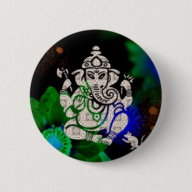 Zen Ganesh Button (Front)