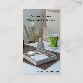 Zen Garden Buddha Business Card by NewAgeInspiration at Zazzle