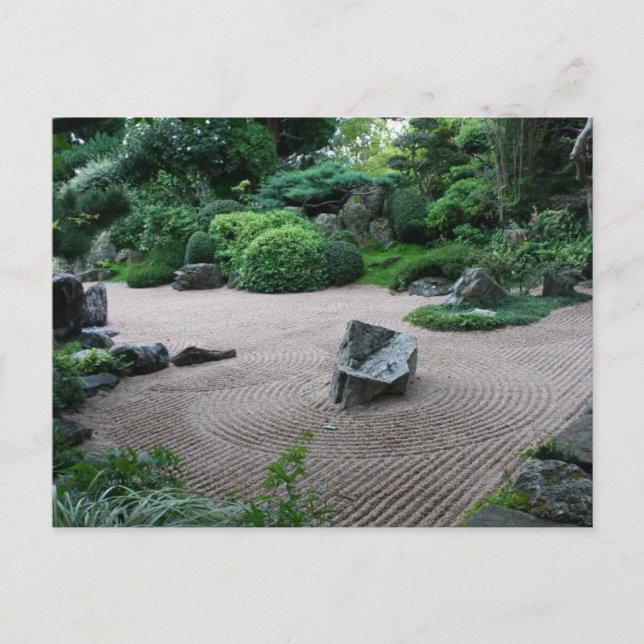 Zen Garden H Landscape Garden Photography Postcard (Front)