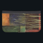 Zen Garden I Phone Wallet<br><div class="desc">Wipsy branches stretch against a multicolored background in this piece by Jennifer Goldberger. The light green of the branches contrasts beautifully with the dark colors they are set against. Purchase your copy today.</div>